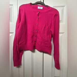 Old Navy Fuchsia Button-Up Cardigan, Size L